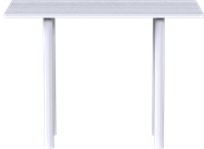 Pluto Rectangular Bar Table - White Frame